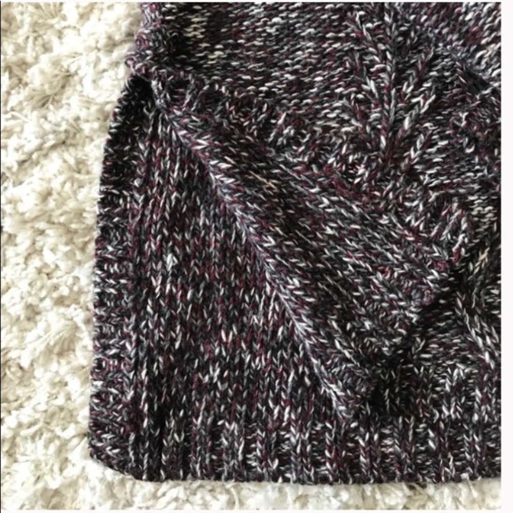 Madewell Firelight Marled Sweater XS Cozy Knit Pullover Burgundy Brown Crewneck - Picture 5 of 9